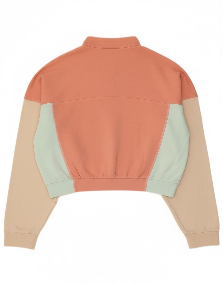 Adidas Dame Oversized Crop Sweatshirt Jumper UK 14 Medium Pink