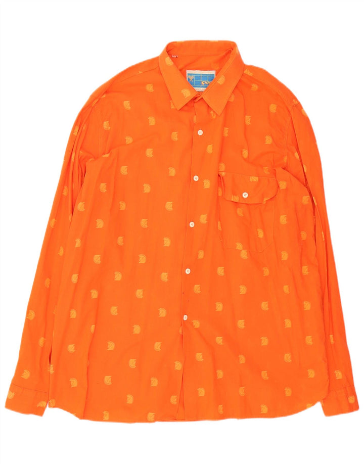 Vintage herreskjorte XL orange plettet