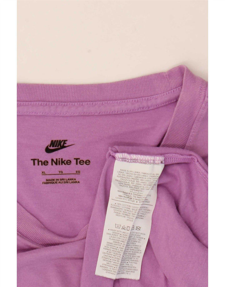 Nike T-shirt top til mænd XL Lilla bomuld