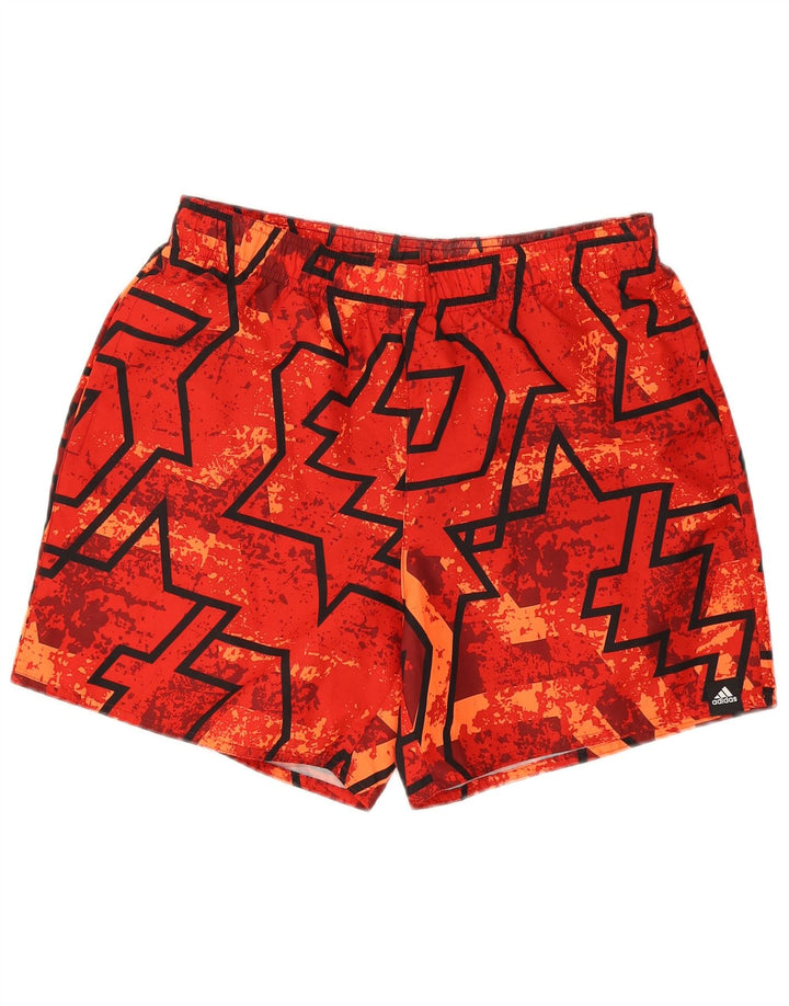 Adidas Badeshorts til mænd Medium Rød Geometrisk