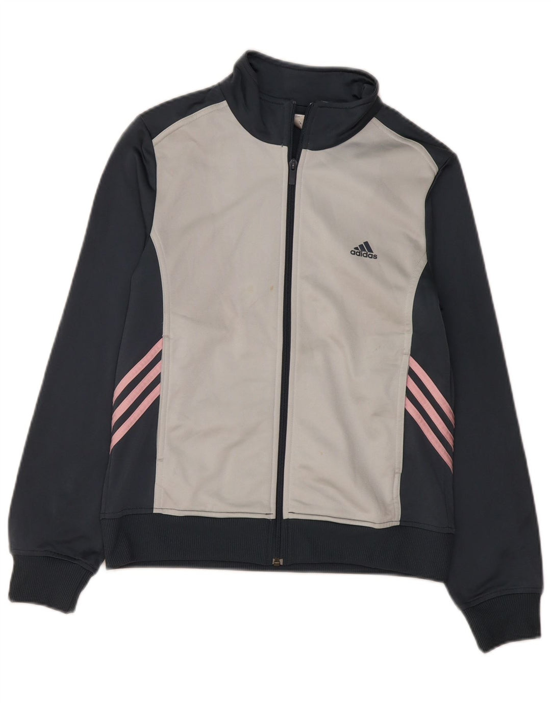 Adidas træningsdragt topjakke til kvinder UK 16 Large Navy Blue Colourblock