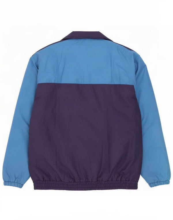 Vintage Bomber Jacket UK 40 Large Navy Blue Colourblock Polyester