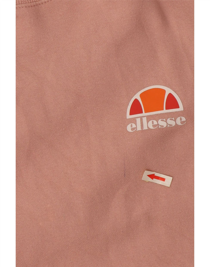 Ellesse Womens Oversized Sweatshirt Jumper UK 10 Small Pink Bomuld