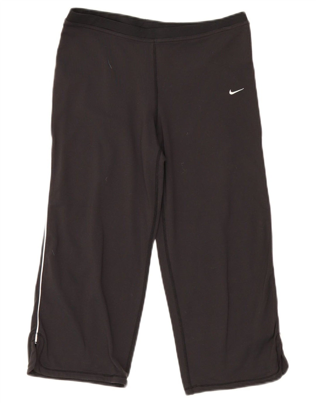 Nike Dame Capri Leggings UK 8/10 Small Black Nylon