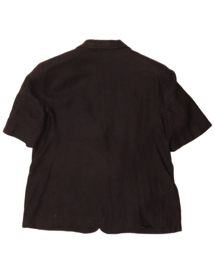 Luisa Spagnoli kortærmet 2-knaps blazerjakke til kvinder IT 52 2XL Sort