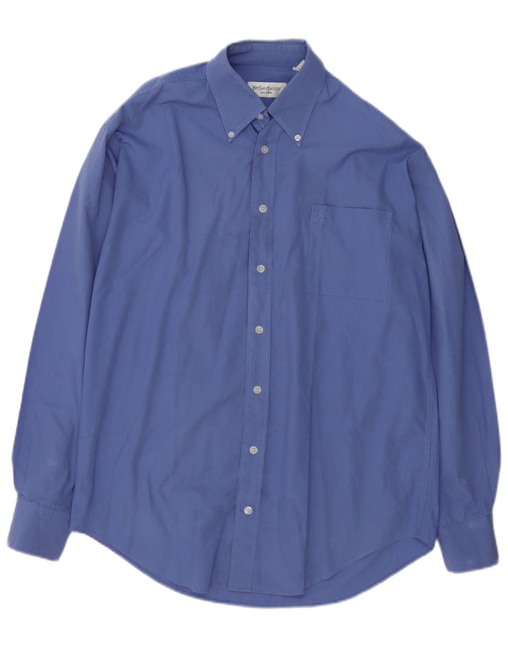 Yves Saint Laurent Herreskjorte Str. 39 15 1/2 Medium Blå Bomuld