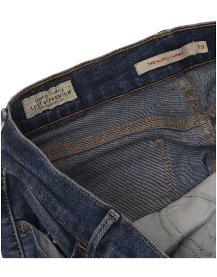 Levi's Dame 710 Super Skinny Jeans W29 L29 Blå