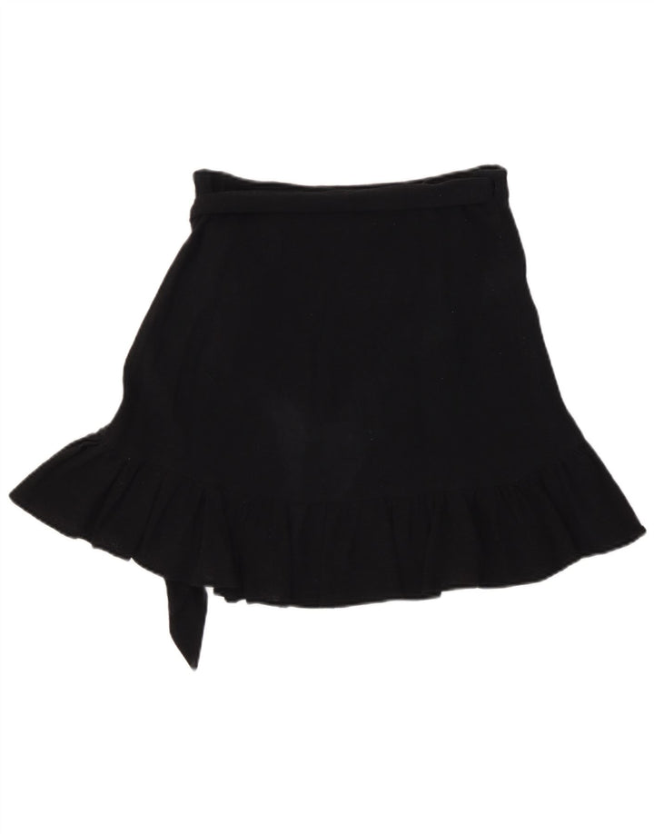 Zara Womens Knit Wrap Nederdel Small W26 Black