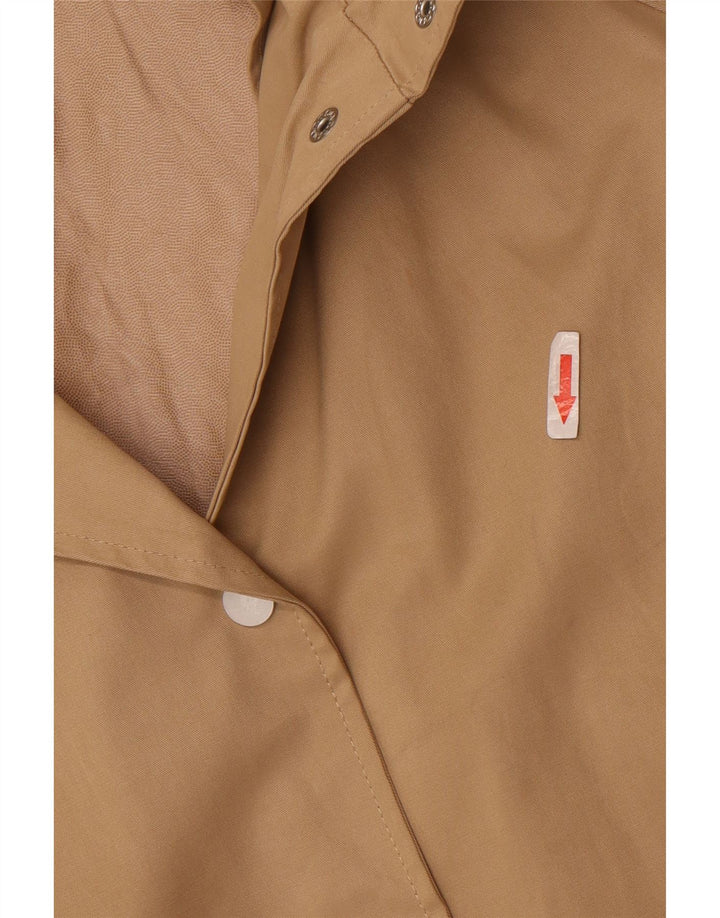 Zara Dame Hætte Oversized Regnfrakke UK 10 Small Beige