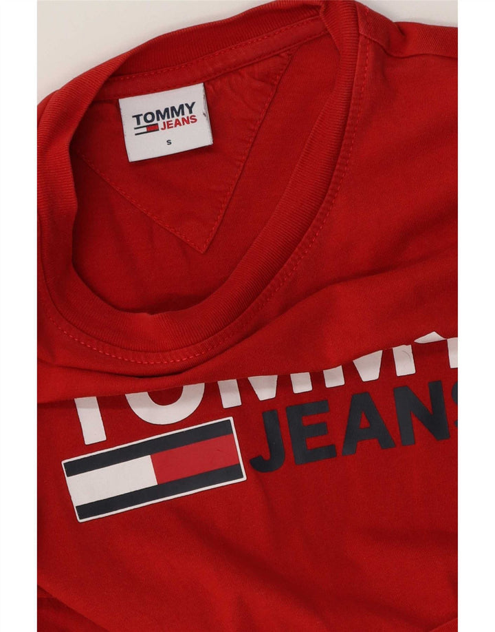 Tommy Hilfiger Herre Grafisk T-Shirt Top Lille Rød