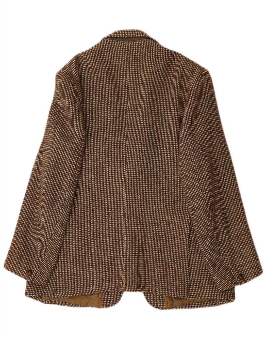 Harris Tweed Herre 2-knaps blazerjakke UK 38 Medium brun ternet uld
