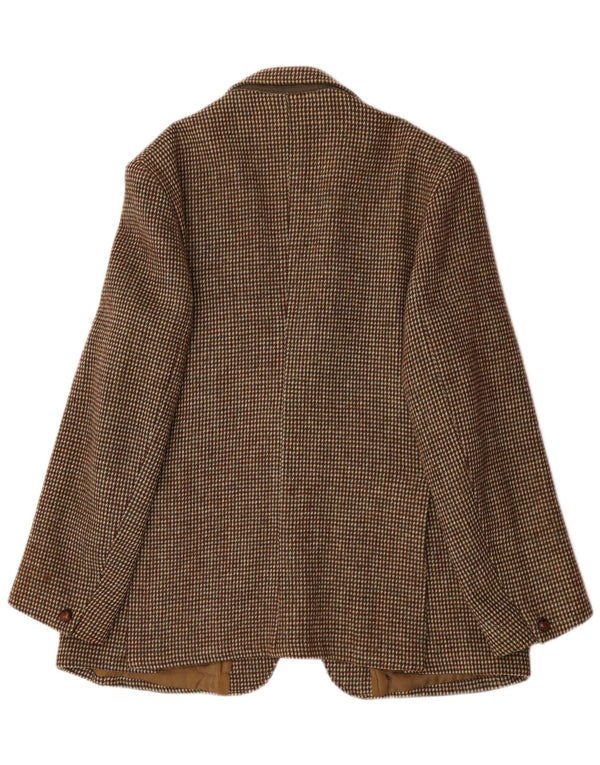 Harris Tweed Herre 2-knaps blazerjakke UK 38 Medium brun ternet uld