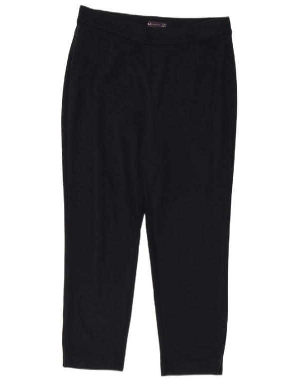 Marks & Spencer Dame Cropped Trousers UK 16 Large W32 L26 Navy Blue