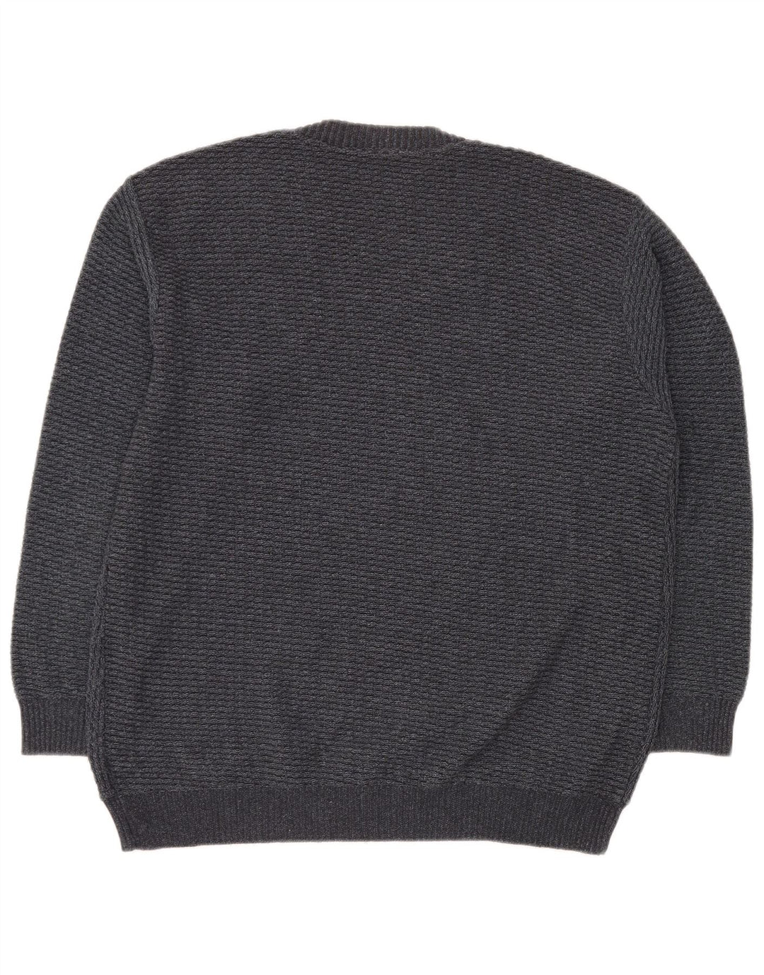 VINTAGE Herre V-hals sweater IT 50 Medium Grå Geometrisk