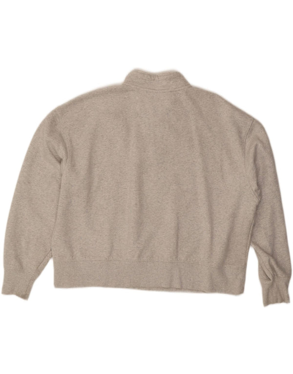 DICKIES Dame sweatshirt med lynlås i overstørrelse UK 18 XL Grå Bomuld