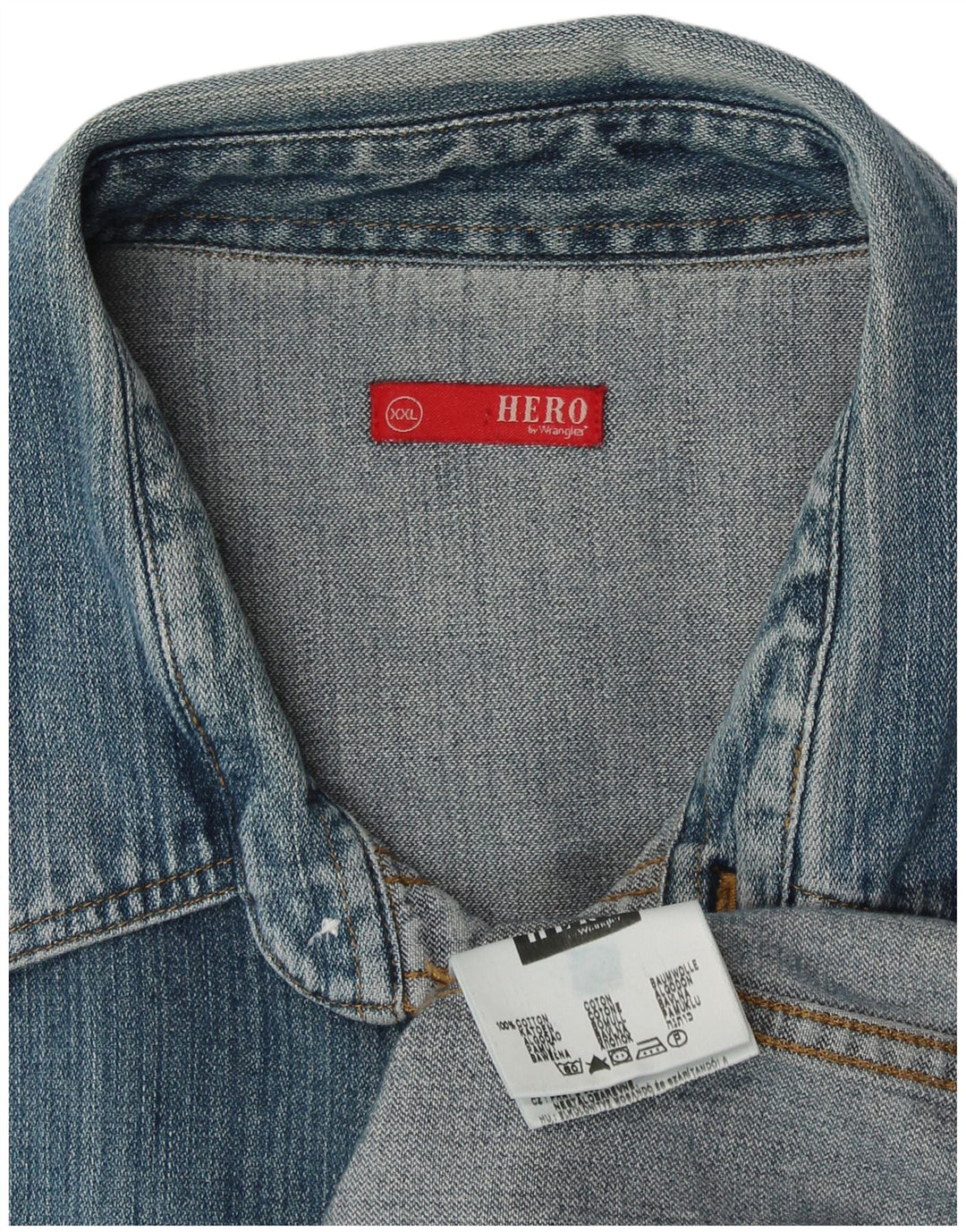 WRANGLER Denimskjorte til mænd 2XL Blå Bomuld