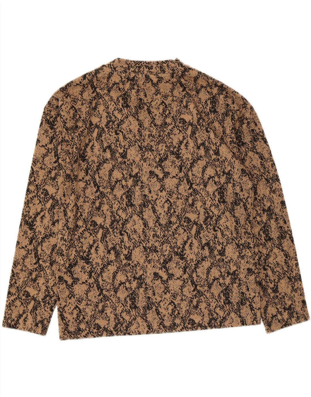 MARKS & SPENCER Dametop Langærmet UK 10 Small Brown Animal Print