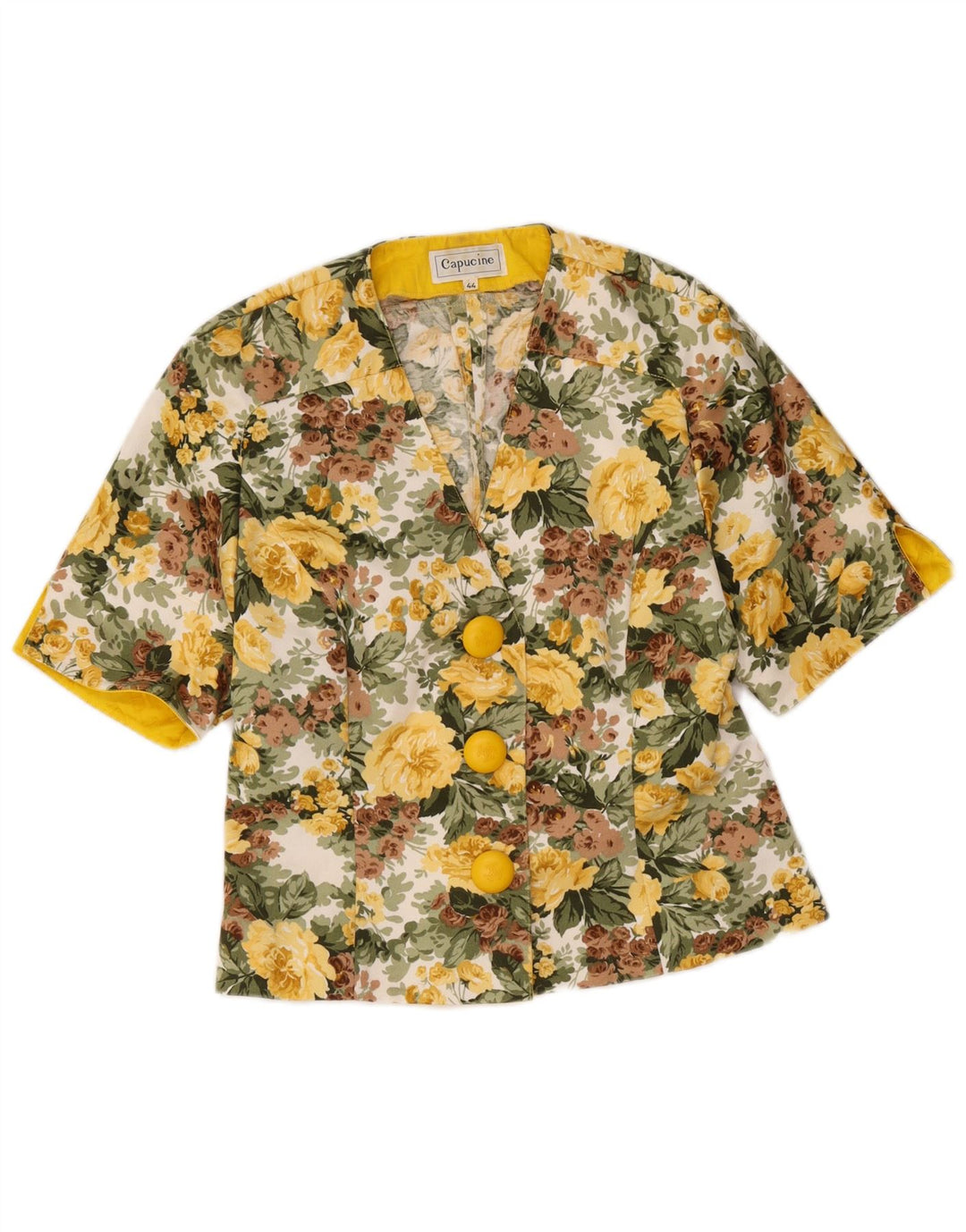 Capucine Dame 3-knaps blazerjakke IT 44 Medium Multicolored Floral