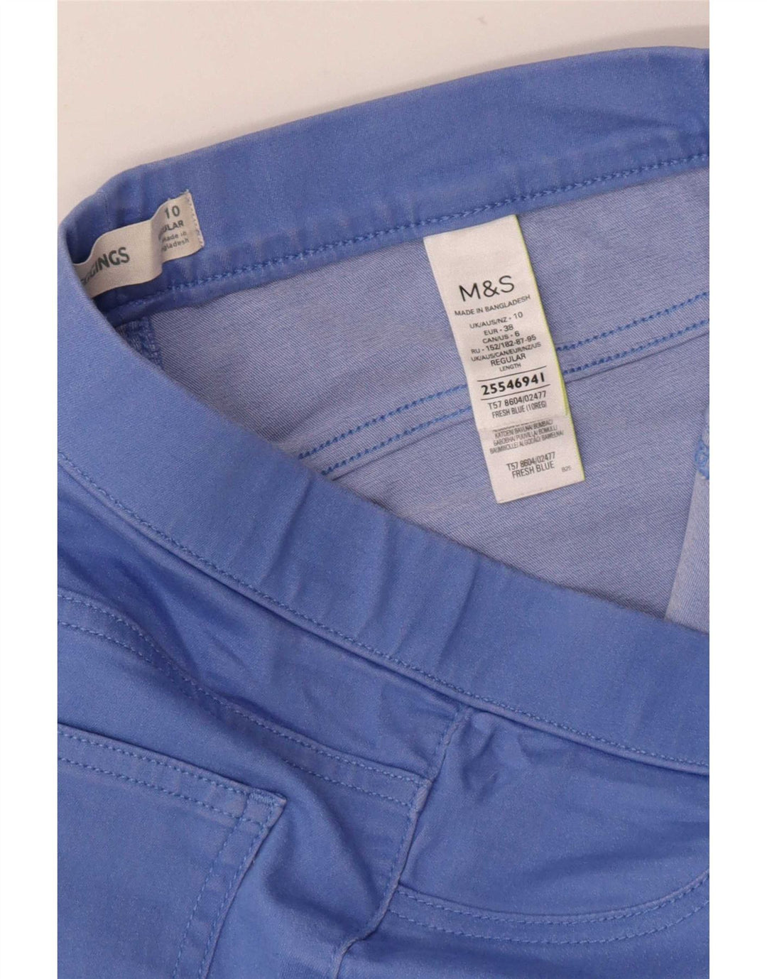 Marks & Spencer Dame Jegging Jeans UK 10 Small Blue Cotton
