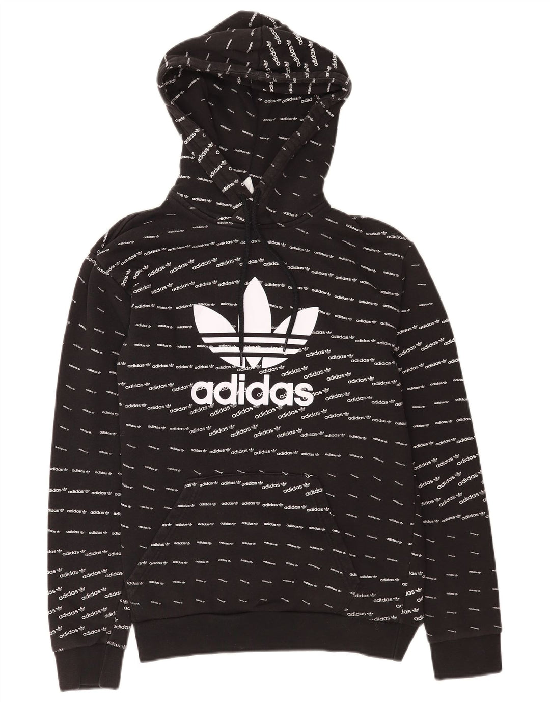 Adidas Grafisk hættetrøje til mænd, lille sort bomuld