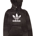 Adidas Grafisk hættetrøje til mænd, lille sort bomuld