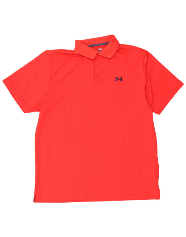 Under Armour Herre Heat Gear Polo Shirt XL Rød Polyester