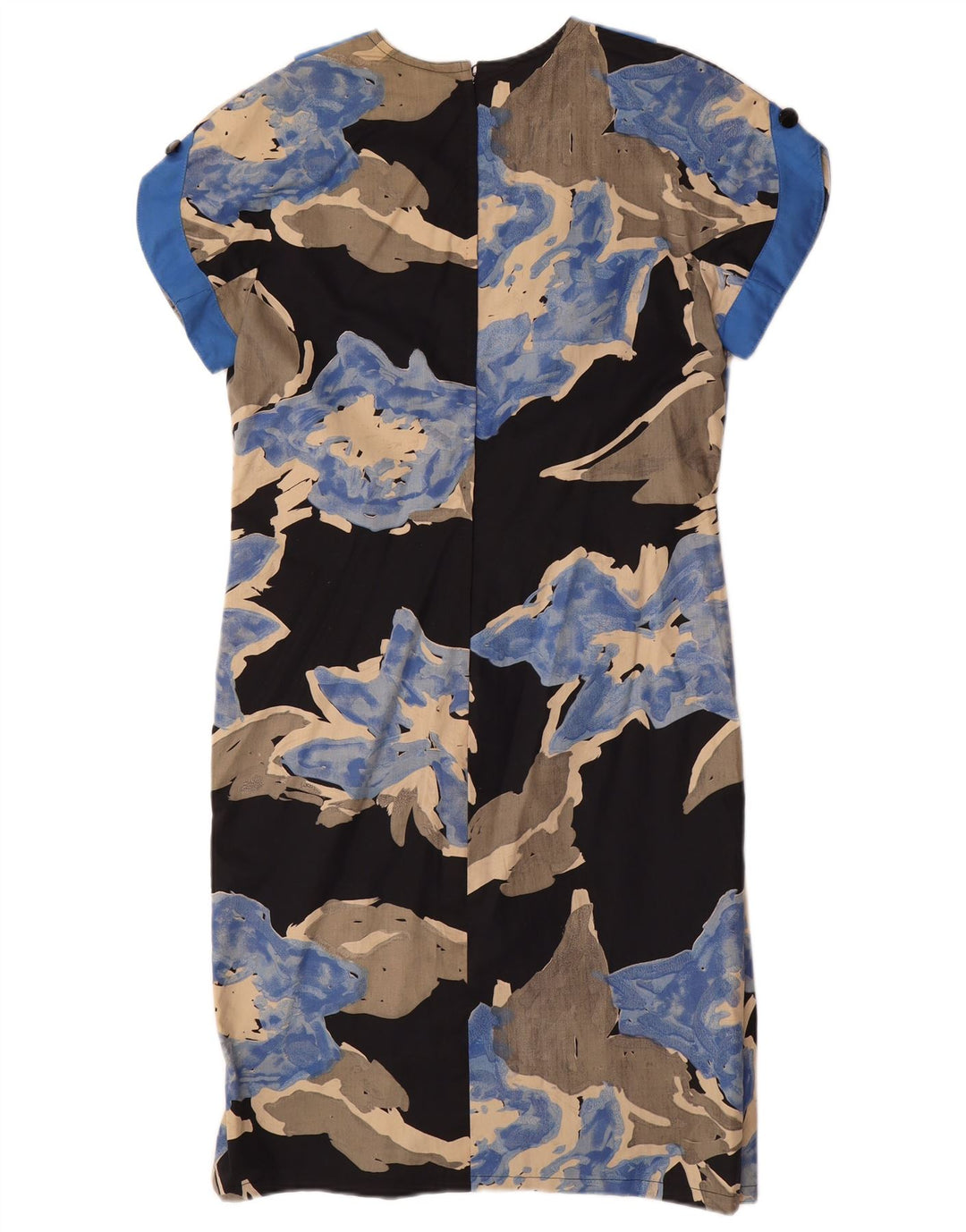 VINTAGE Womens Shift Dress UK 16 Large Black Floral