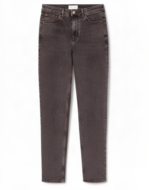 Topshop Dame Mom Tapered Jeans W26 L29 Grå Bomuld