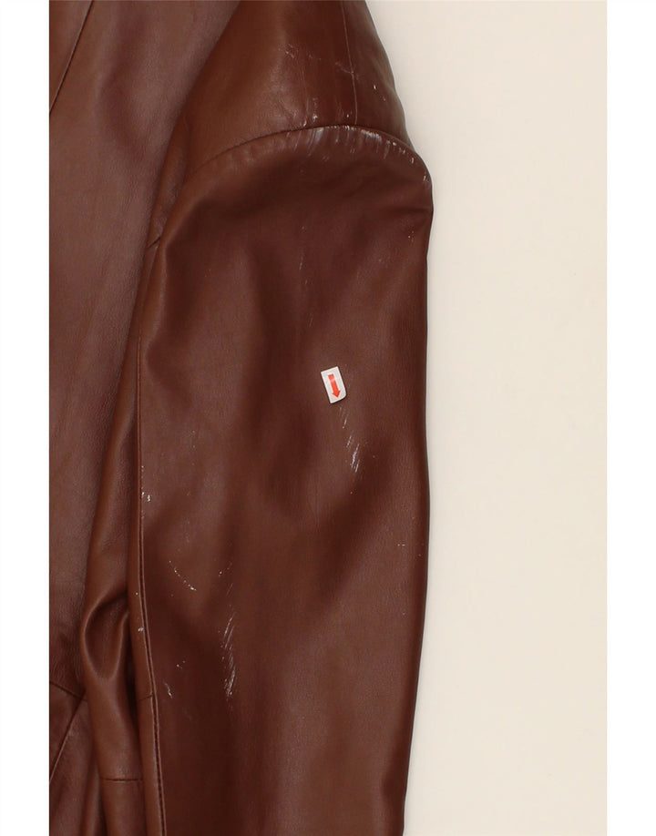 SASHA Womens Leather Jacket UK 16 Large  Brown Leather Vintage Sasha and Second-Hand Sasha from Messina Hembry 