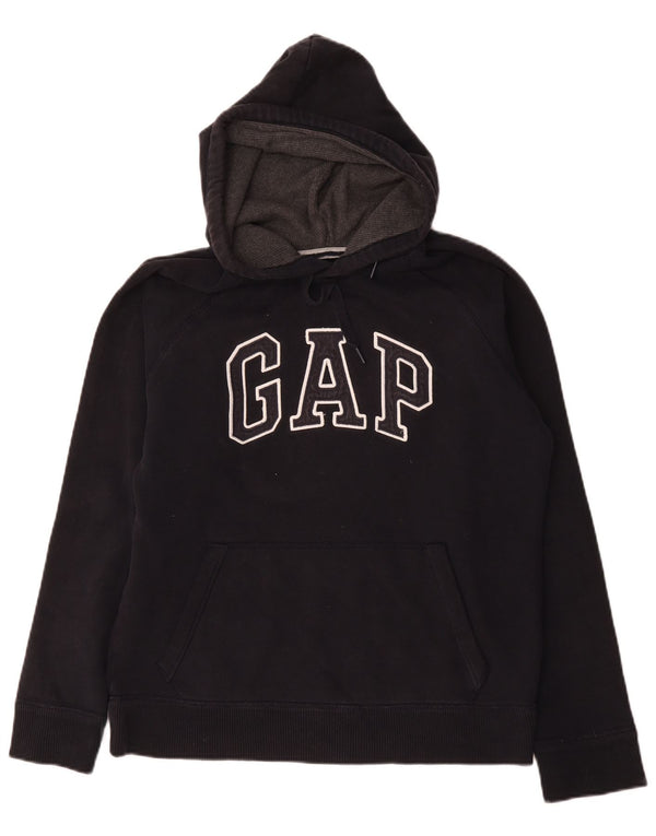 Gap Herre grafisk hættetrøje Jumper Medium Sort Bomuld