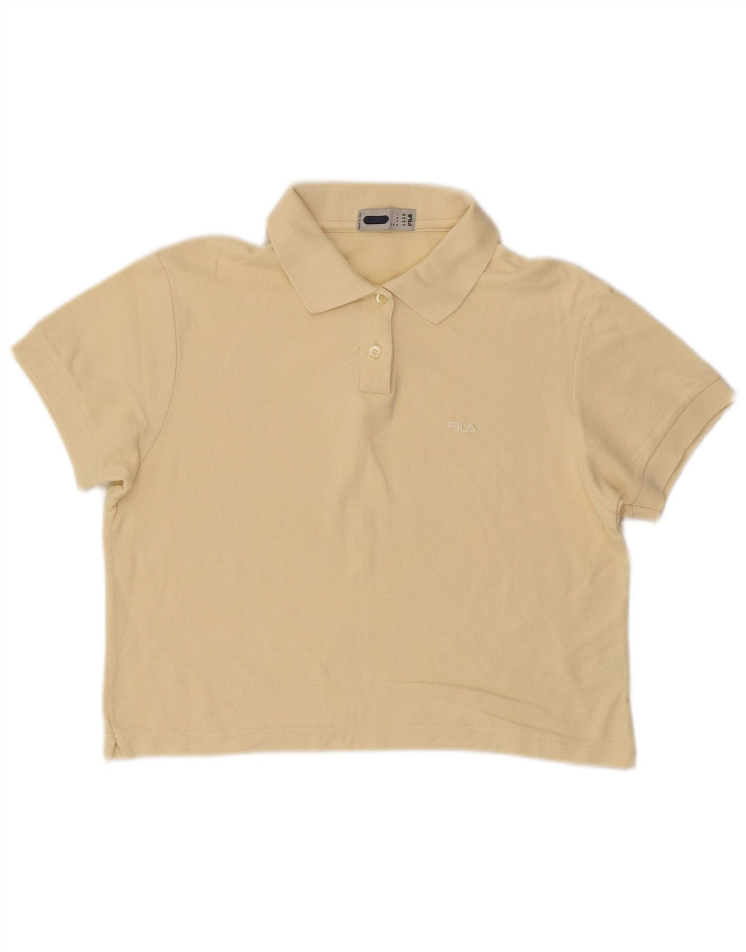 FILA Dame Crop Polo Shirt IT 50 XL Gul