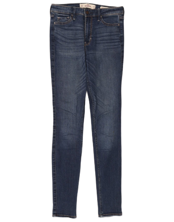 Hollister Skinny Jeans med høj talje til kvinder W25 L30 blå bomuld
