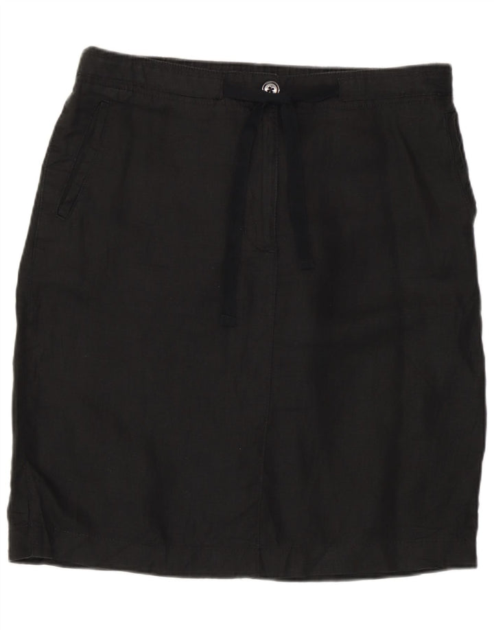 Marks & Spencer lige nederdel til kvinder UK 12 Medium W32 sort linned