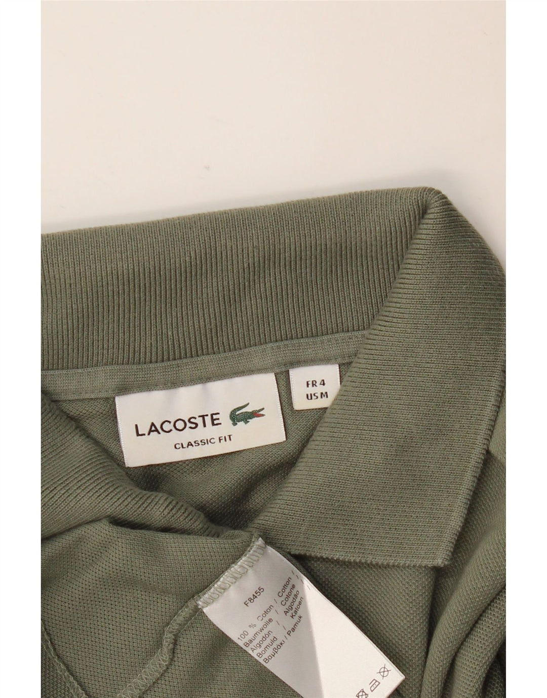 LACOSTE Poloshirt til mænd i klassisk pasform størrelse 4 Medium Khaki Bomuld
