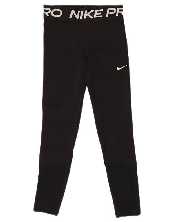 Nike piger Dri Fit grafiske leggings 9-10 år lille sort polyester
