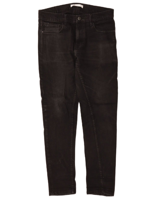 Zara Herre Slim Jeans EU 44 Large W34 L31 Sort Bomuld