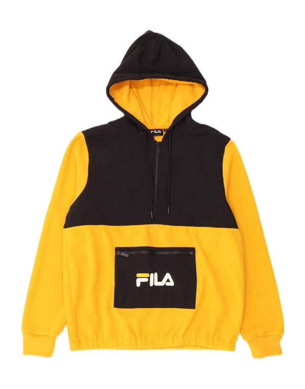 Fila Herre grafisk fleecetrøje med hætte Medium Gul Colourblock Polyester