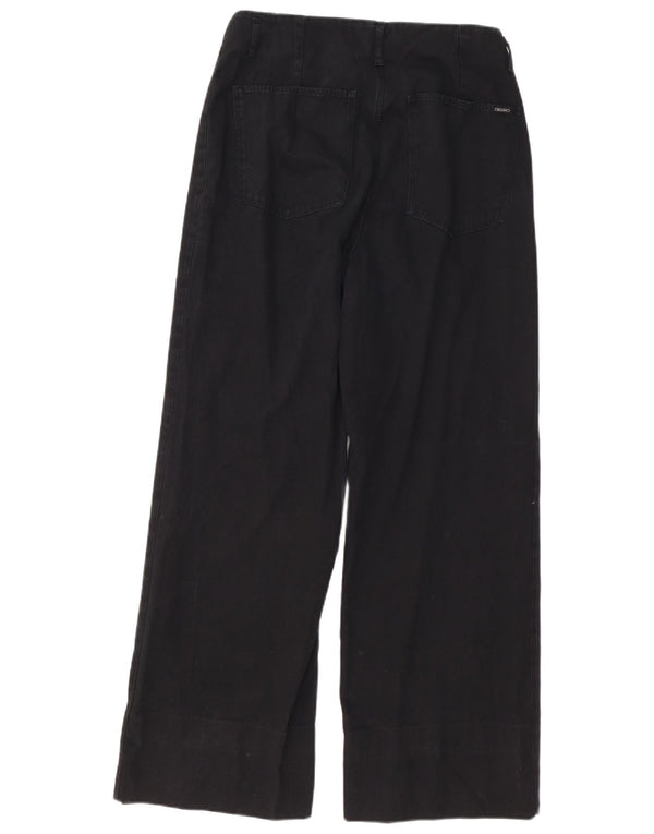 Massimo Dutti Dame Højtaljede Casual Bukser EU 42 Large W32 L30 Sort