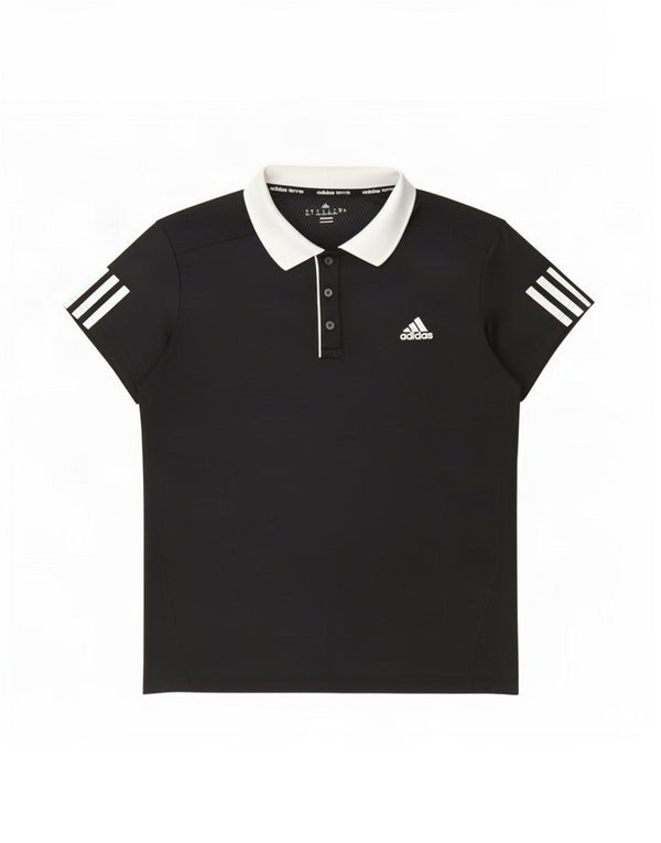 Adidas Dame Climacool Polo Shirt UK 16/18 Large Black Colourblock
