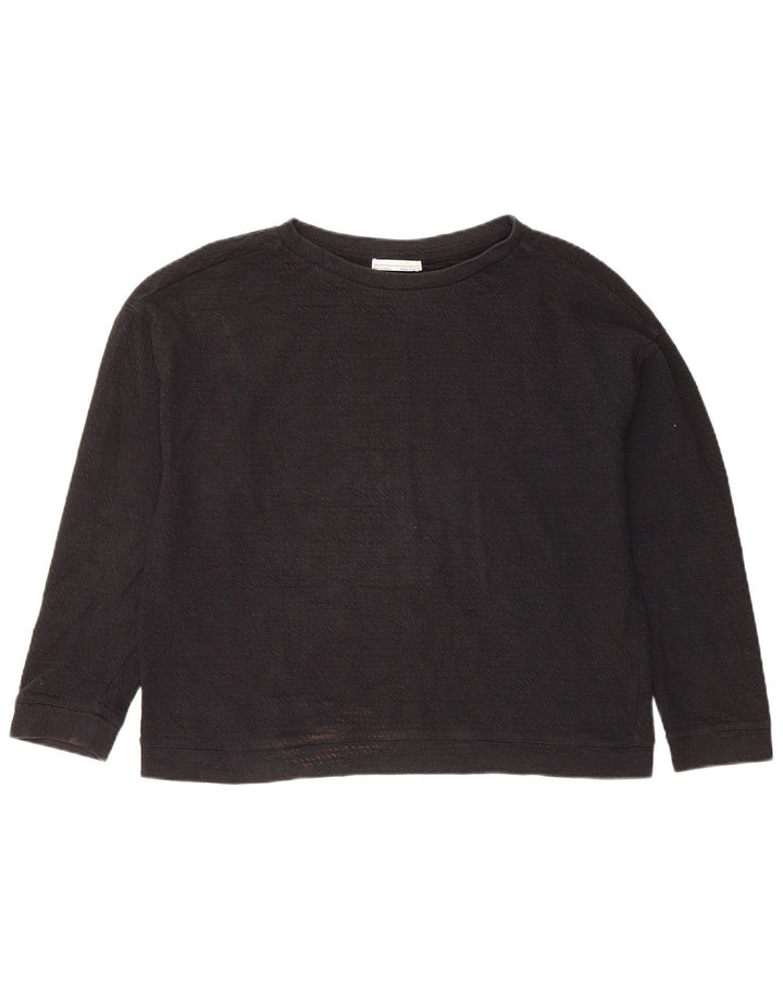 Zara Sweatshirt Jumper UK 14 Medium Marineblå Bomuld