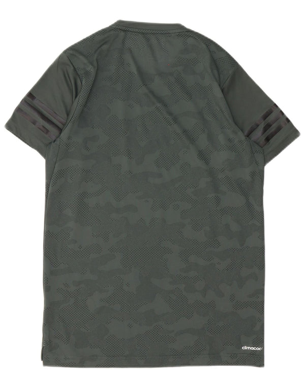 Adidas Herre Climacool T-Shirt Top XS Grøn Camouflage Polyester