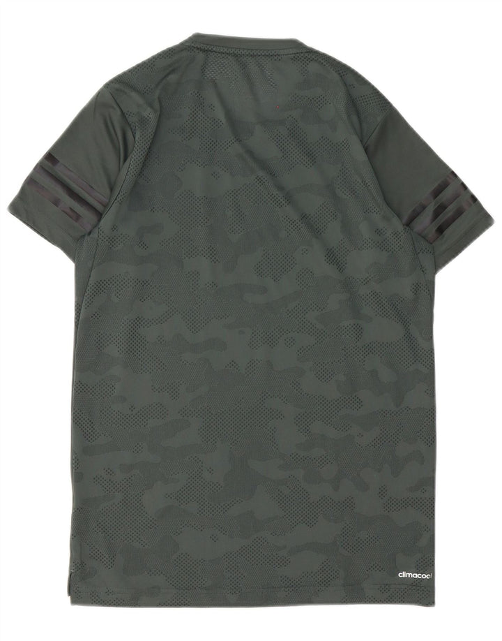 Adidas Herre Climacool T-Shirt Top XS Grøn Camouflage Polyester