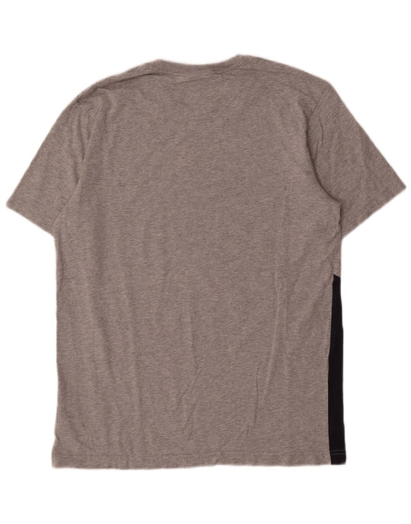 Nike Herre grafisk T-shirt Top Medium Grey Colourblock Bomuld