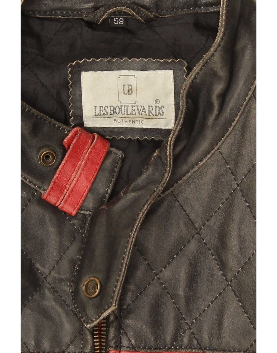 Les Boulevards Herre Moto Racer Læderjakke UK 40 Large Sort