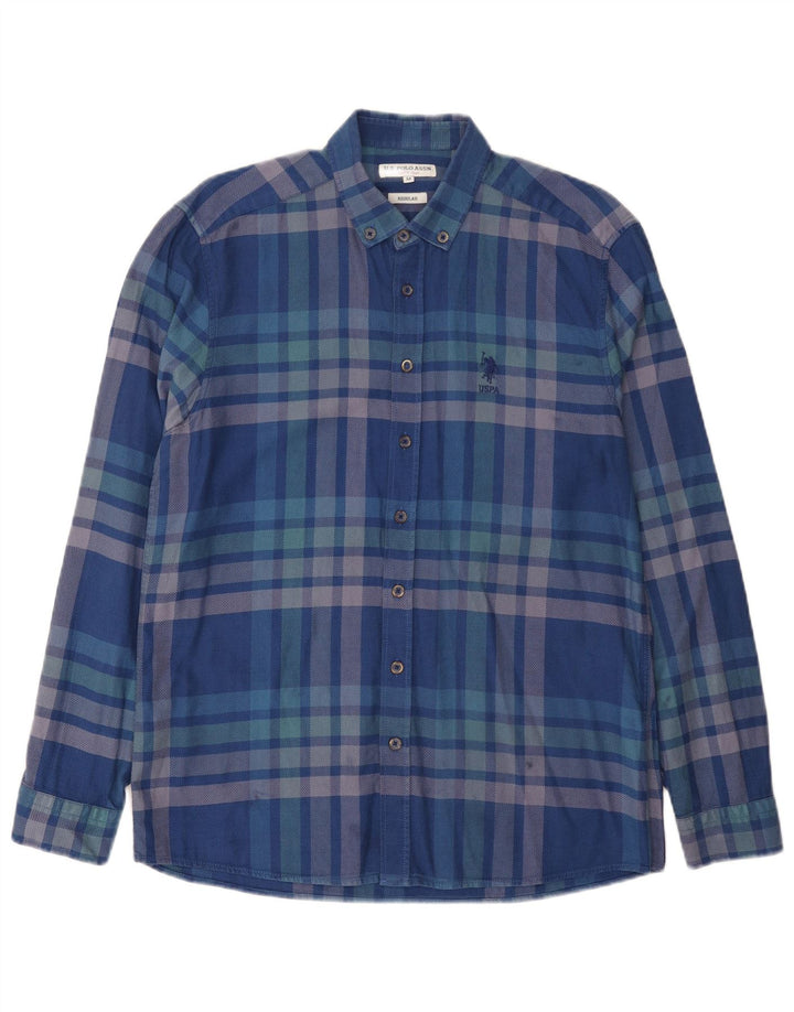 U.S. Polo Assn. Herre Regular Fit skjorte Medium Blue Check