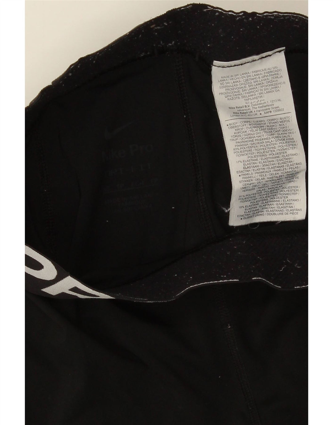 NIKE Dri Fit grafiske leggings til kvinder UK 4 XS sort polyester
