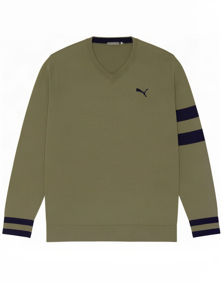 Puma Herre V-hals sweater Medium Grøn Colourblock