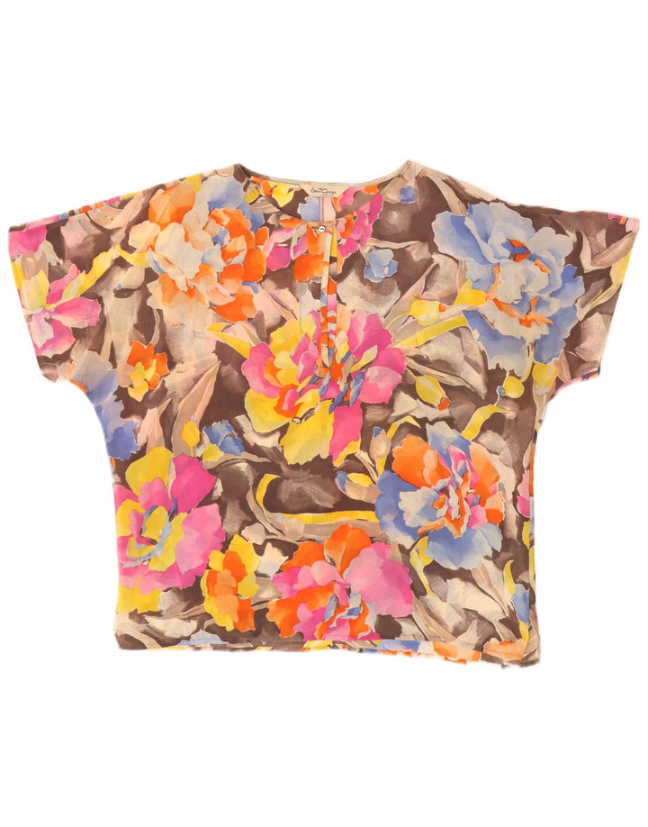 Saint George Dame Oversized Bluse Top IT 46 Large Multicolored Floral