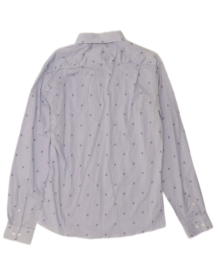 TOMMY HILFIGER Stretch-skjorte til mænd str. 15 1/2 Medium Blue Nålestribe