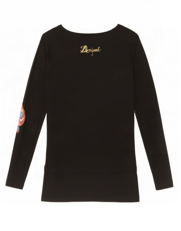 Desigual Dame Grafisk Top Langærmet UK 8 Small Black Paisley